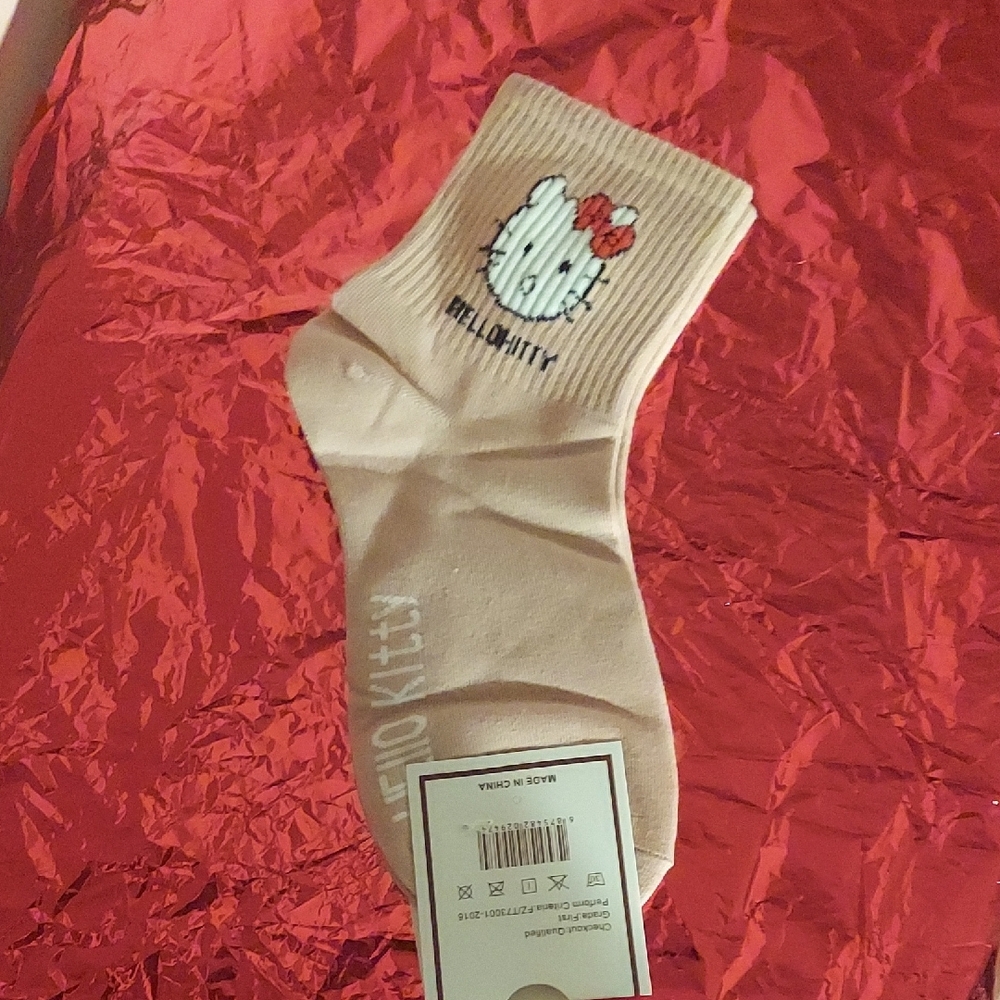 Fashion Hello Kitty Pink Casual  Socks